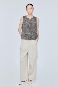 Basic Printed Flare Blouse