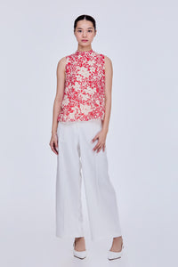 Floral Print Sleeveless Top