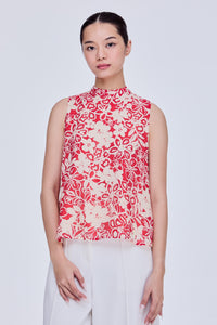 Floral Print Sleeveless Top