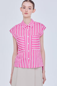 Sleeveless Striped Top