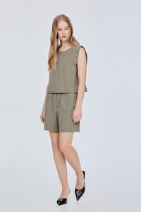 Sleeveless Panelled Top