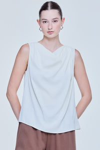 Cowl Neck Sleeveless Blouse