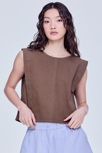 Sleeveless Panelled Top