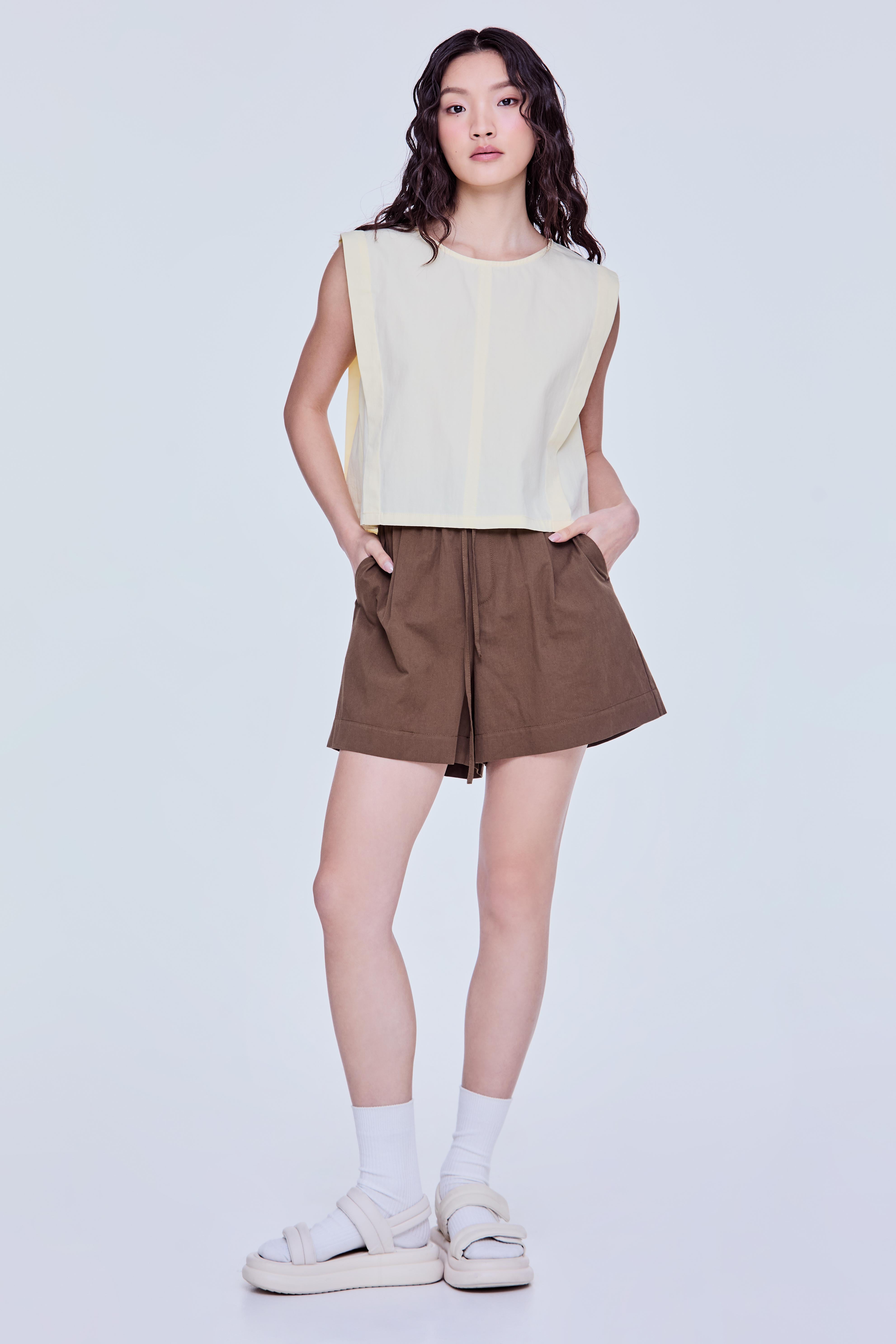 Sleeveless Panelled Top