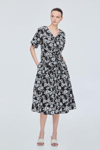 Printed Tie-Knot Blouse