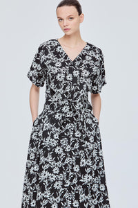 Printed Tie-Knot Blouse