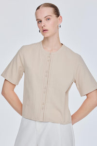 Buttondown Pintuck Blouse