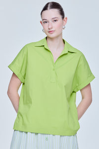 Magyar Collared Top Blouse