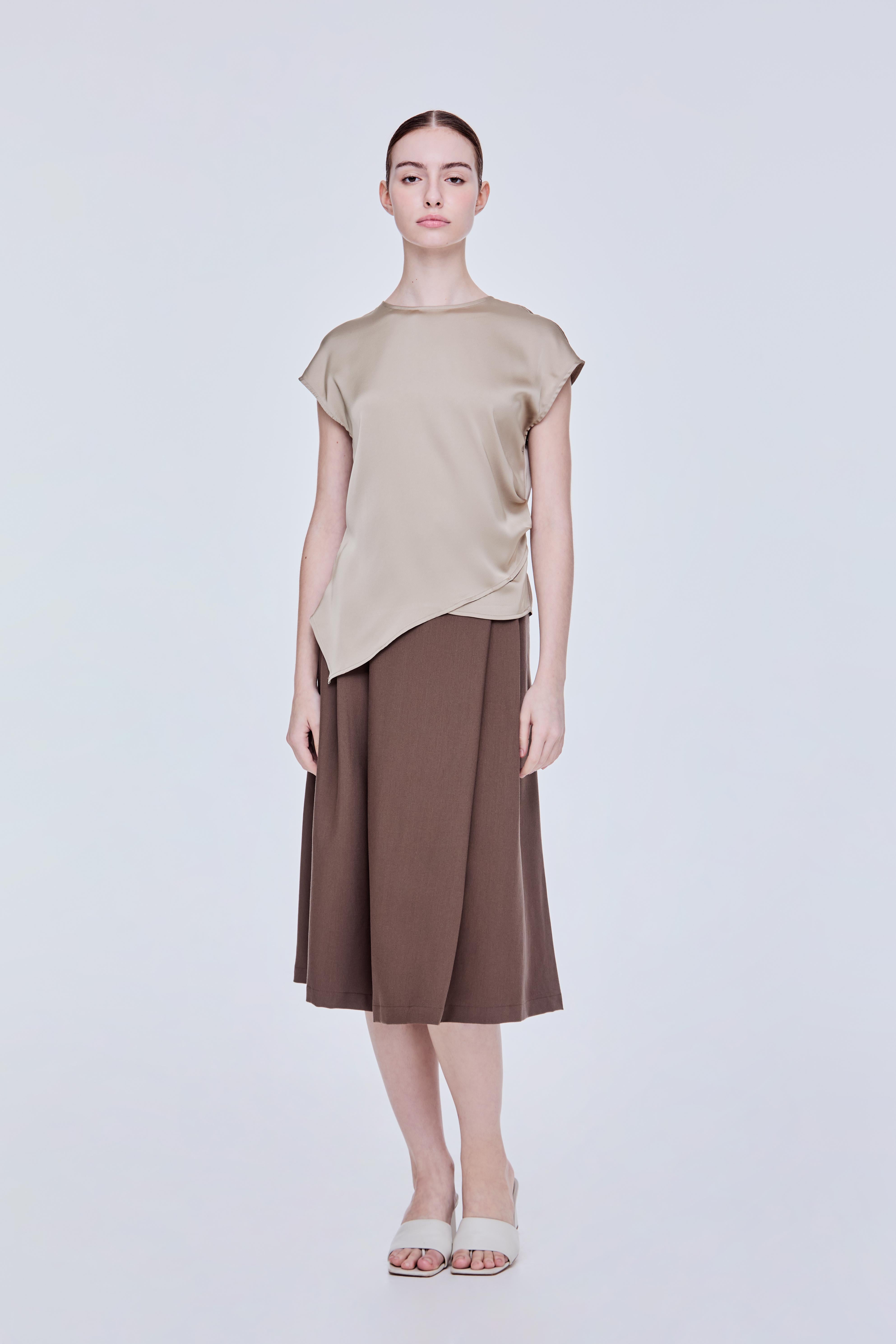 Asymmetrical Sleeveless Blouse