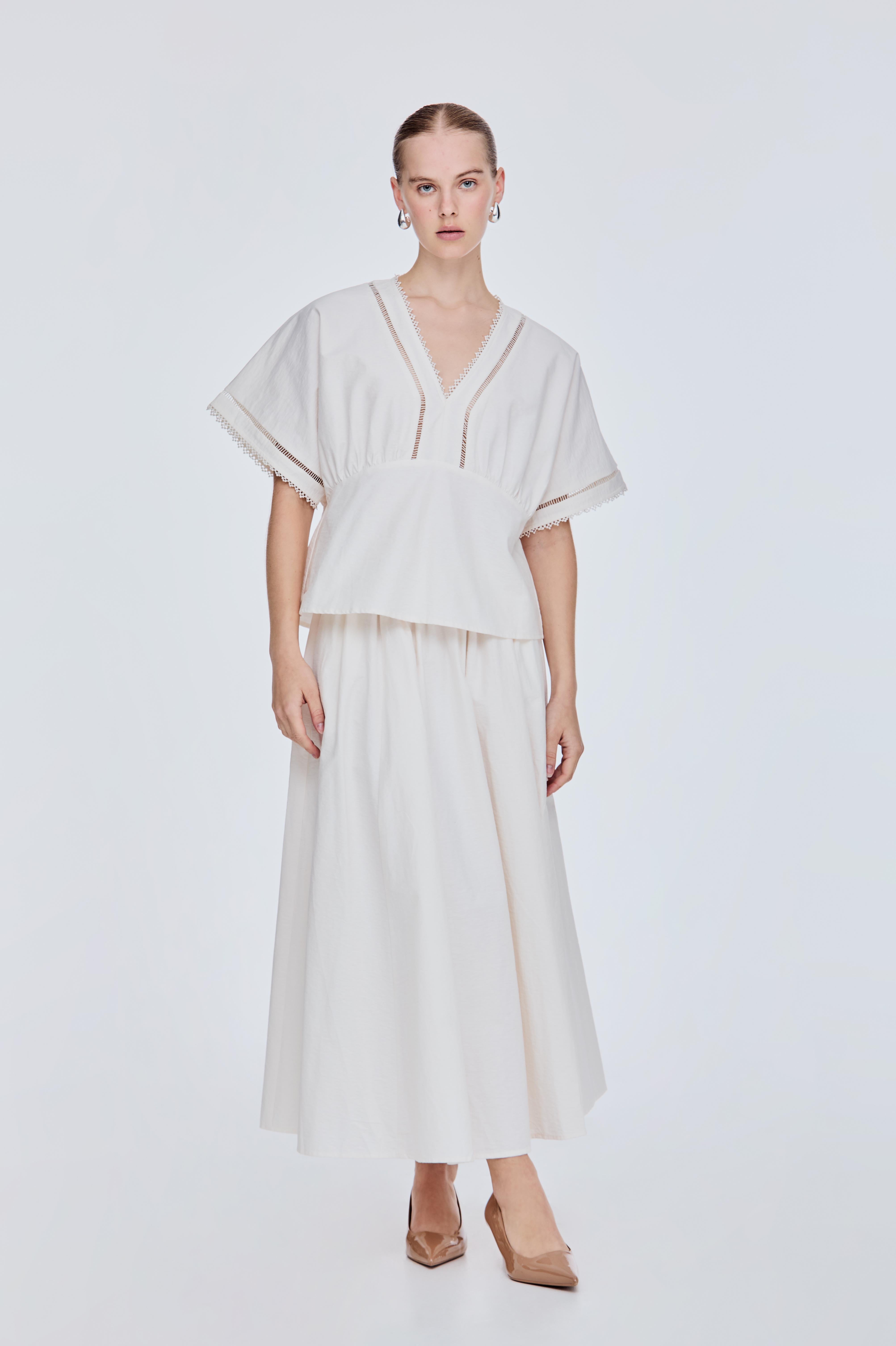 Kimono Lace Trim Top