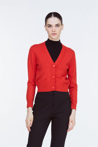 V-Neck Knitted Cardigan
