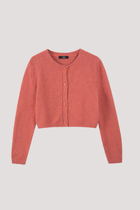 Textured Knit Cropped Cardigan