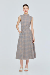Sleeveless Mock Neck Midaxi Dress