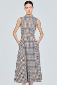 Sleeveless Mock Neck Midaxi Dress
