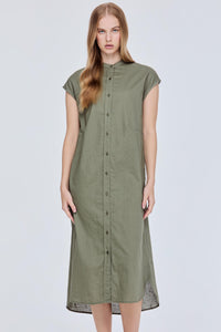 Boxy Stand Collar Dress