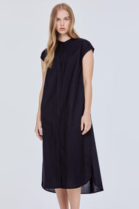 Boxy Stand Collar Dress