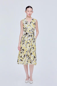 Tiered Floral Button Up Dress