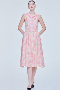 Floral Cowl Neck Dress