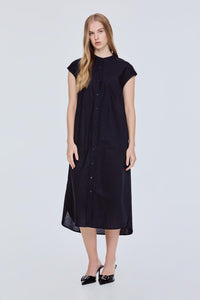 Boxy Stand Collar Dress