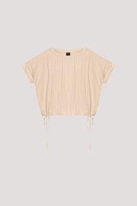Paneled Drawstring Blouse
