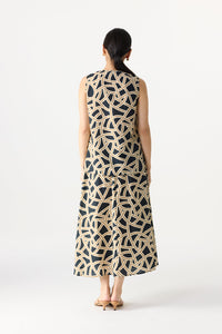 Printed V-Neck Sleeveless Top