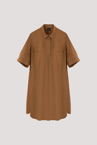 Half Placket Pocketed Dress