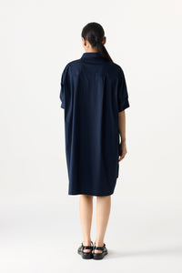 Half Placket Pocketed Dress