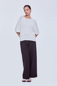 Lurex Half Sleeve Knit Top