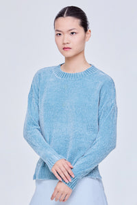 Fluffy High Neck Knit Top