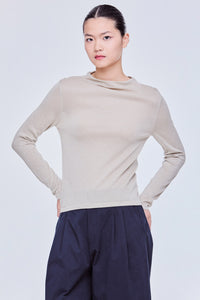 Long Sleeve Lurex Knit Top