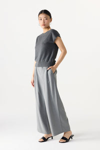 Ribbed Trim Knit Top