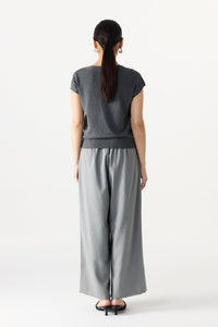 Ribbed Trim Knit Top