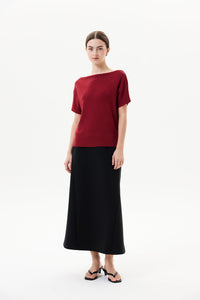 Boat Neck Magyar Knit Top
