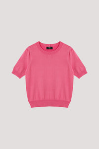 Lurex Puffed Sleeves Knit Top