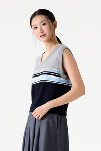 Striped Knit Vest