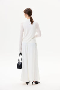 Self-Tie Cord Pleated Pants