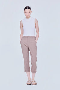 Folded Cuffs Tapered Pants