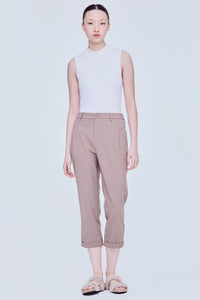 Folded Cuffs Tapered Pants