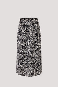 Printed Elasticated Midi Skirt
