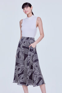 Elasticated Printed Skirt