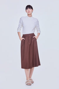 Elasticised Flare Midi Skirt