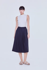 Elasticised Flare Midi Skirt