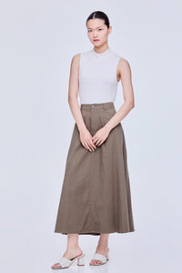 Pleated Flare Skirt