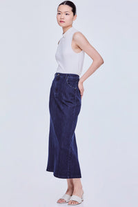 Midi Straight Denim Skirt