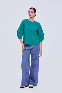 Panelled Puffy Blouse
