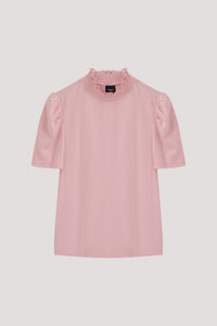 Smocked Neck Jersey Top
