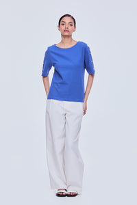 Button Shoulder Magyar Tee