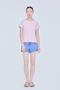 Button Shoulder Tee