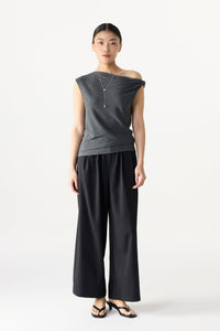 Asymmetrical Jersey Drape Top