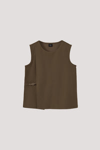 Buckle Strap Twill Top